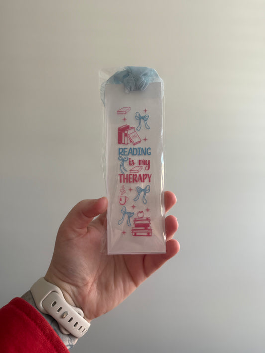 Reading is Therapy - Blue Tassel