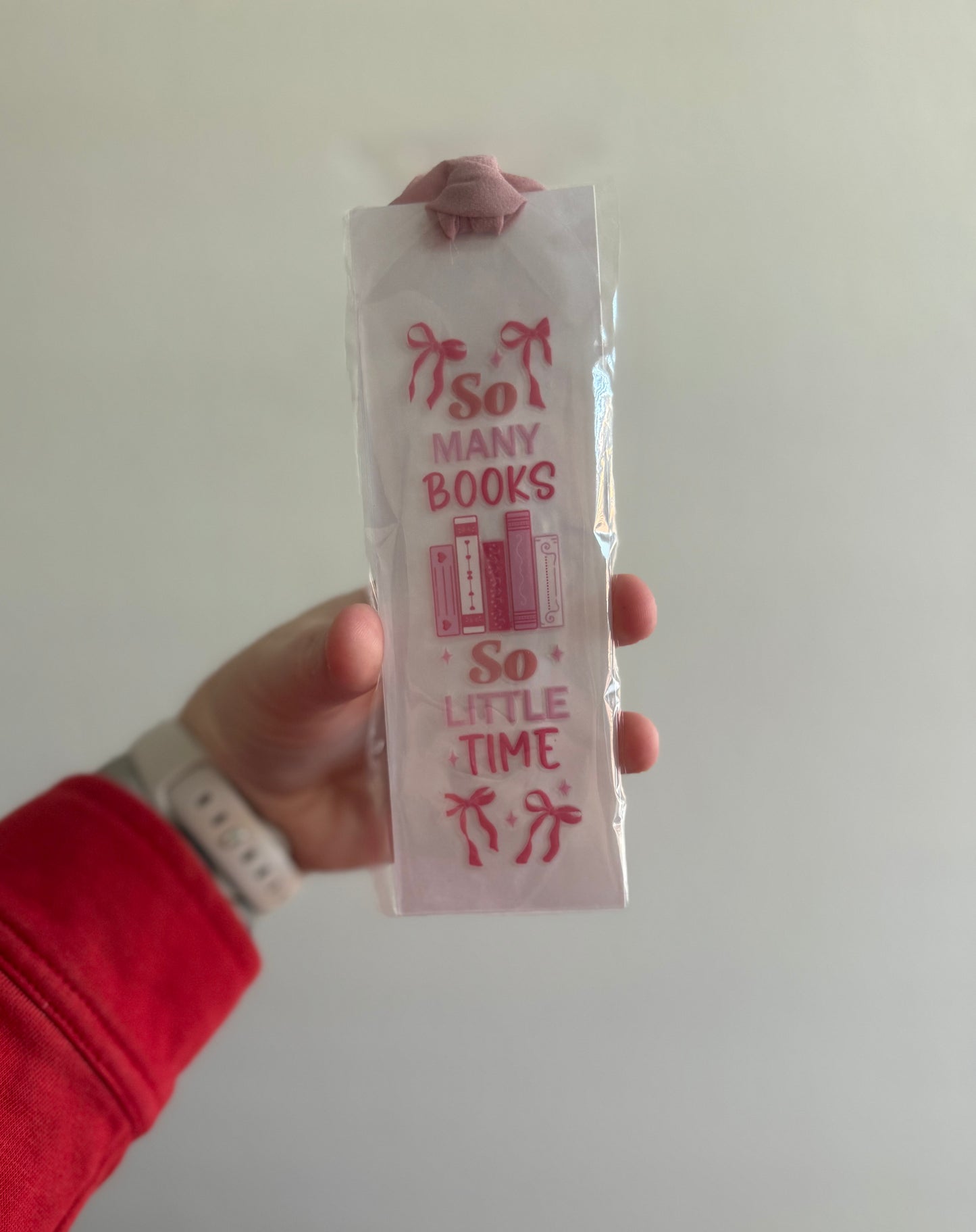 So Many Books, So Little Time - Pink Tassel