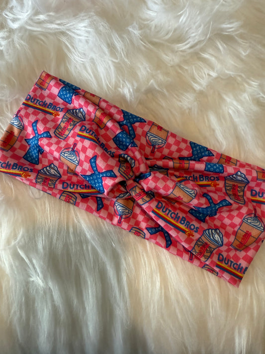 Dutch Bros Pink Plaid