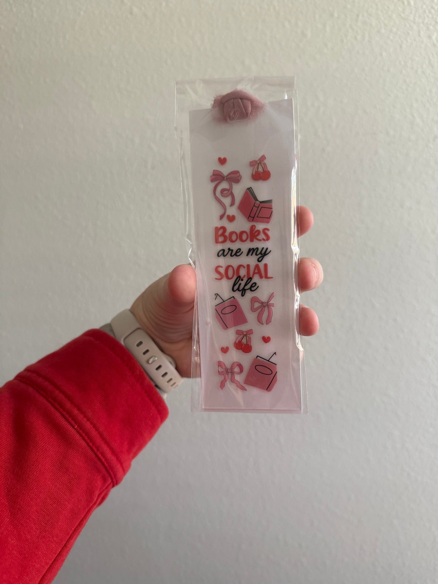 Books are my Social Life - Pink Tassel