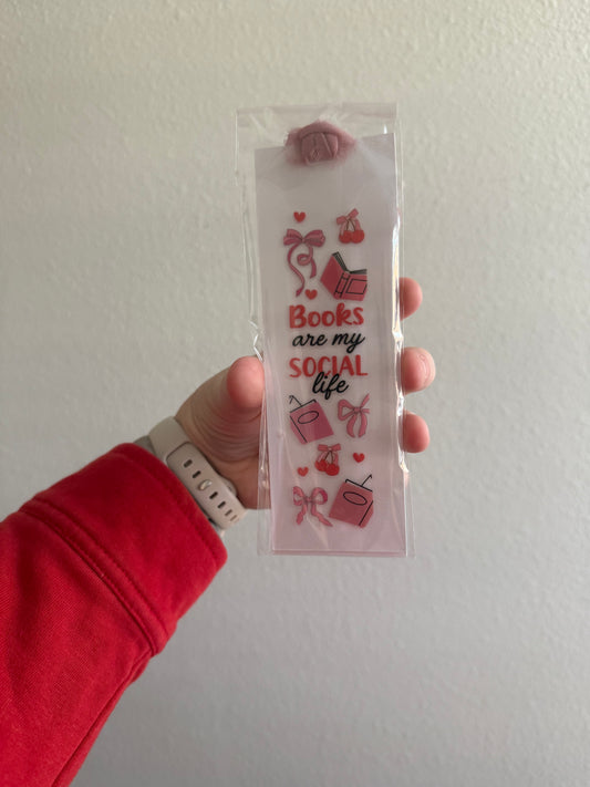 Books are my Social Life - Pink Tassel