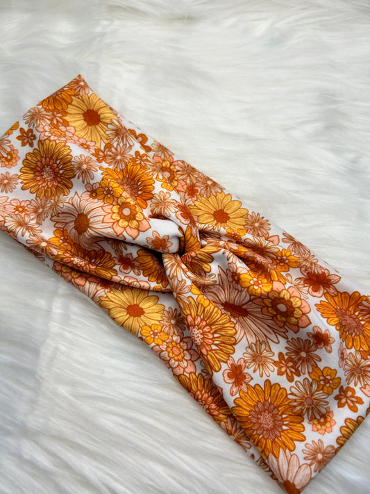 Yellow and Rust Floral