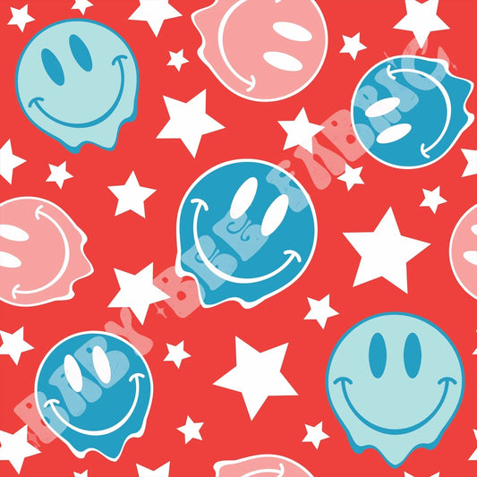 Preorder - Red White & Blue Smileys